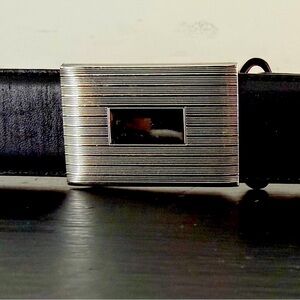 Ralph Lauren Polo Italian Leather Belt w/Chrome Buckle. Size 36-38. NWOT.